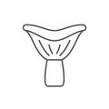 Niscalo mushroom line outline icon