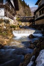 Nishi river and ryokan Royalty Free Stock Photo