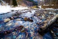 Nishi river in winter Royalty Free Stock Photo