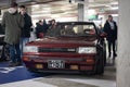 Nissan Bluebird T12 T72 Series in deep maroon red color tuned for street racing