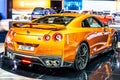 Nissan GT-R at Brussels Motor Show, facelift, 2-door 2+2 high performance vehicle produced by Nissan