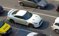 Nissan GTR in traffic