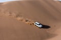 Nissan patrol super safari in Lut desert Royalty Free Stock Photo