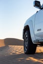 Nissan patrol super safari in Lut desert Royalty Free Stock Photo