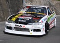 An Nissan Skyline racing car during a timed speed trial