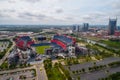 Aerial drone photo Nissan Stadium Royalty Free Stock Photo