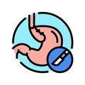nissen fundoplication surgery color icon vector illustration