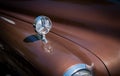 NISSWA, MN Ã¢â¬â 30 JUL 2022: Mirror on fender of vintage brown car