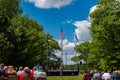NISSWA, MN - 31 MAY 2021: Memorial Day observance at an American Legion