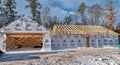 NISSWA, MN - 22 NOV 2021: New Home construction site in winter