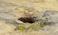 Nisyros volcano sulfur crater surface Royalty Free Stock Photo