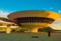 Niteroi city, Rio de Janeiro state, Brazil: MAC Niteroi. Museum of Contemporary Art of Niteroi. Architect Oscar Niemeyer Royalty Free Stock Photo