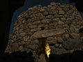 Moon light on nuraghe La Prisgiona Royalty Free Stock Photo