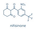 Nitisonone hereditary tyrosinemia type 1 drug molecule. Skeletal formula.