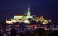 Nitra castle at night, Slovakia Royalty Free Stock Photo
