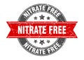 nitrate free round stamp with ribbon. label sign