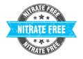 nitrate free round stamp with ribbon. label sign