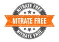 nitrate free round stamp with ribbon. label sign