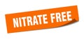 nitrate free sticker. square isolated label sign. peeler