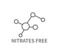 Nitrates Free Cosmetics and Food Eco Friendly Line Icon