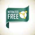 Nitrates free label. Vector illustration decorative background design