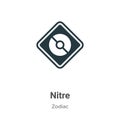 Nitre vector icon on white background. Flat vector nitre icon symbol sign from modern zodiac collection for mobile concept and web Royalty Free Stock Photo