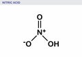 Nitric acid molecule Royalty Free Stock Photo