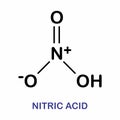 Nitric acid molecule Royalty Free Stock Photo