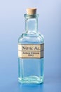 Nitric acid in small chemical bottle Royalty Free Stock Photo