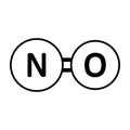 Nitric oxide gas molecule icon