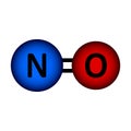 Nitric oxide gas molecule icon