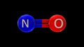 Nitric Oxide or Nitrogen monoxide 3D Illustration