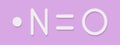 Nitric oxide NO free radical and signaling molecule. Skeletal formula.