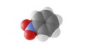nitrobenzene molecule, nitro solvents, molecular structure, isolated 3d model van der Waals Royalty Free Stock Photo