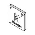 nitrogen chemical element isometric icon vector illustration Royalty Free Stock Photo