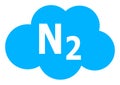 Nitrogen Cloud Vector Icon Illustration Royalty Free Stock Photo