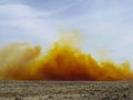 Nitrogen dioxide dust cloud from a mine blast. Royalty Free Stock Photo