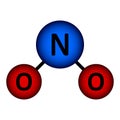 Nitrogen dioxide gas molecule icon Royalty Free Stock Photo
