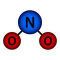 Nitrogen dioxide gas molecule icon Royalty Free Stock Photo