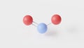 nitrogen dioxide molecule 3d, molecular structure, ball and stick model, structural chemical formula nitrogen oxides Royalty Free Stock Photo