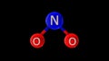 Nitrogen dioxide NO2 3D Illustration