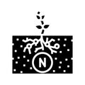 nitrogen fixation environmental glyph icon vector illustration Royalty Free Stock Photo