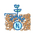 nitrogen fixation environmental icon doodle illustration Royalty Free Stock Photo