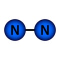 Nitrogen molecule icon