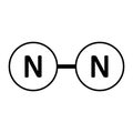 Nitrogen molecule icon