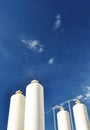 Nitrogen storage tank, Industrial storehouses Royalty Free Stock Photo