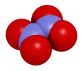 Nitrogen tetroxide dinitrogen tetroxide, N2O4 rocket propellant molecule. 3D rendering. Atoms are represented as spheres with.