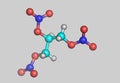 Nitroglycerin molecular model