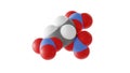 nitroglycerin molecule, glyceryl trinitrate, molecular structure, isolated 3d model van der Waals
