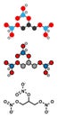 Nitroglycerin (nitro, glyceryl trinitrate) drug and explosive molecule